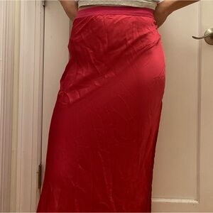 Free people pink slip skirt